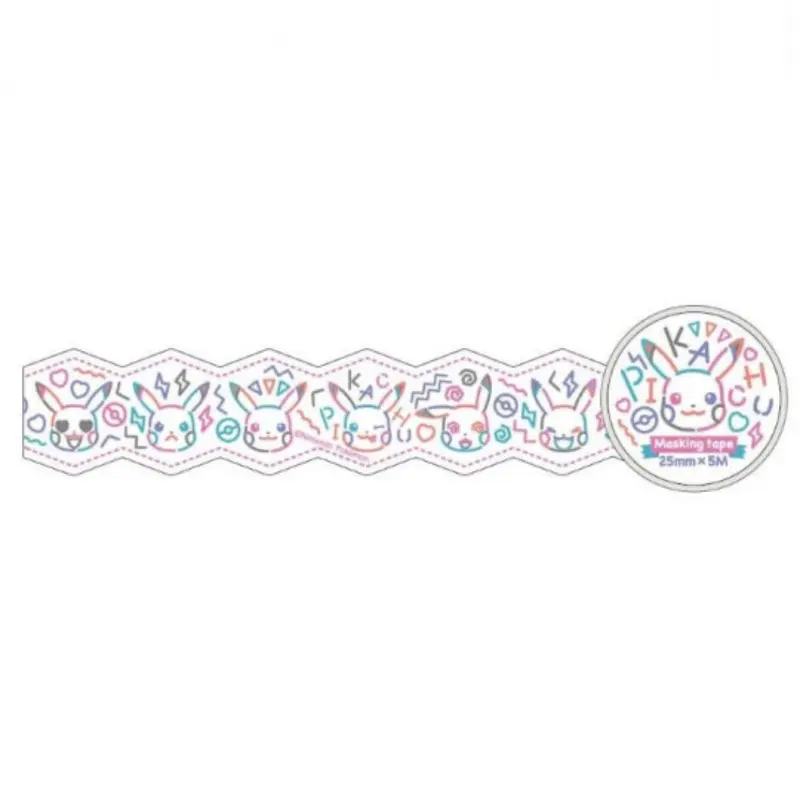 Showa Note Pokemon Pikachu Faces Masking Tape