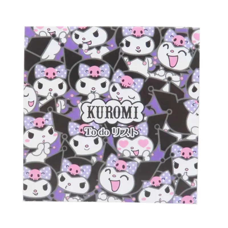Sanrio Characters Memo Pad All About To do listKuromi