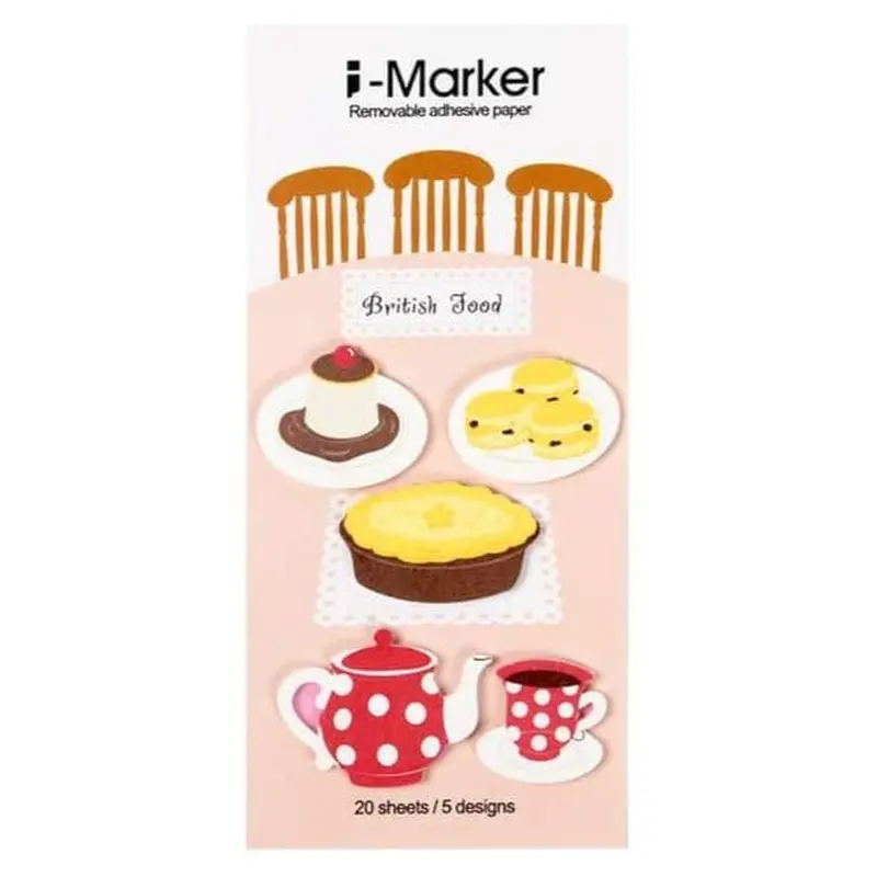 Sticky Note I - Marker Food ThemesBritish Food