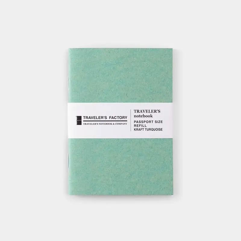 Traveler's Notebook Refill Passport Kraft Turquoise