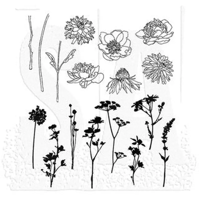 Tim Holtz Cling Rubber StampsMini Bouquet