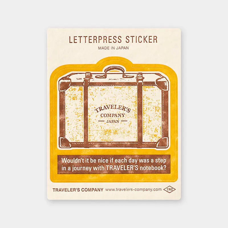 Traveler's Factory Letterpress Sticker Travel Tools Yellow