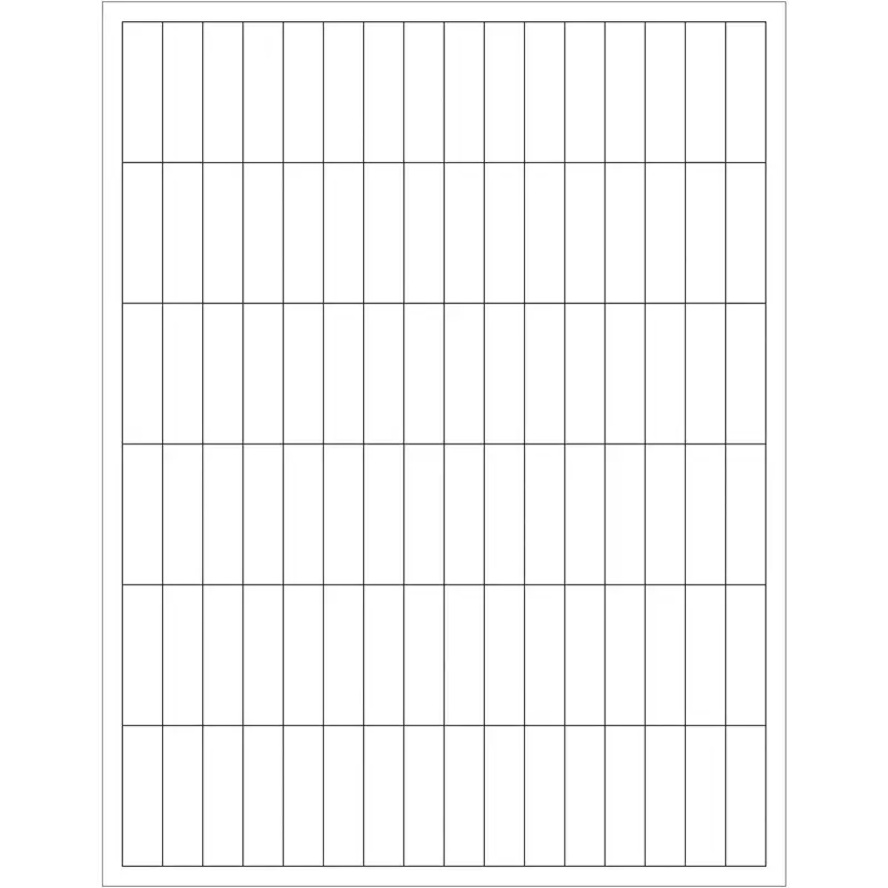 1/2 x 1 3/4" White Rectangle Laser Labels 9600/Case