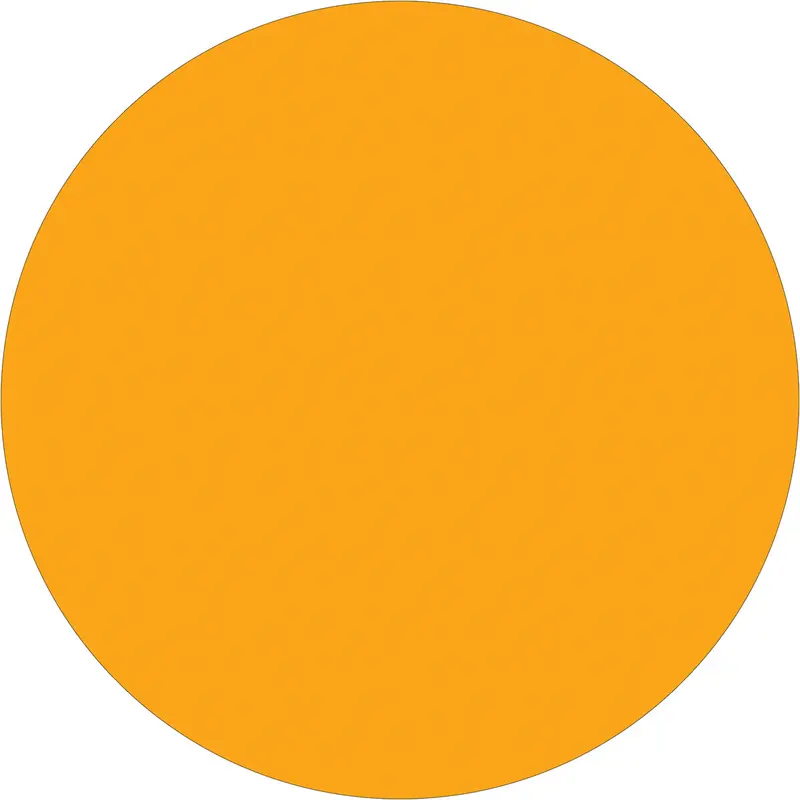 1" Fluorescent Orange Inventory Circle Labels 500/Roll
