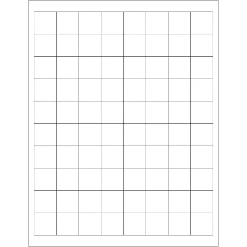 1 x 1" White Rectangle Laser Labels 8000/Case