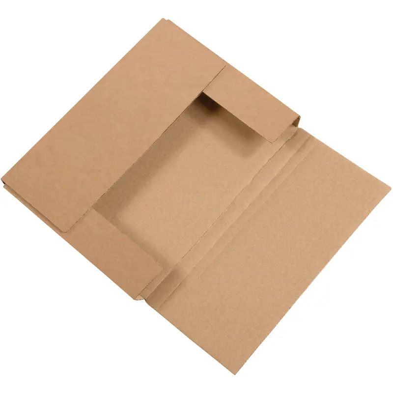 10 1/4 x 8 1/4 x 1 1/4 Kraft Easy-Fold Mailers  50/Bundle