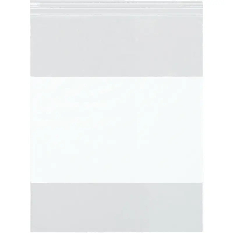 10 x 12 (2 mil) Reclosable Poly Bags With White Block 1000/Case