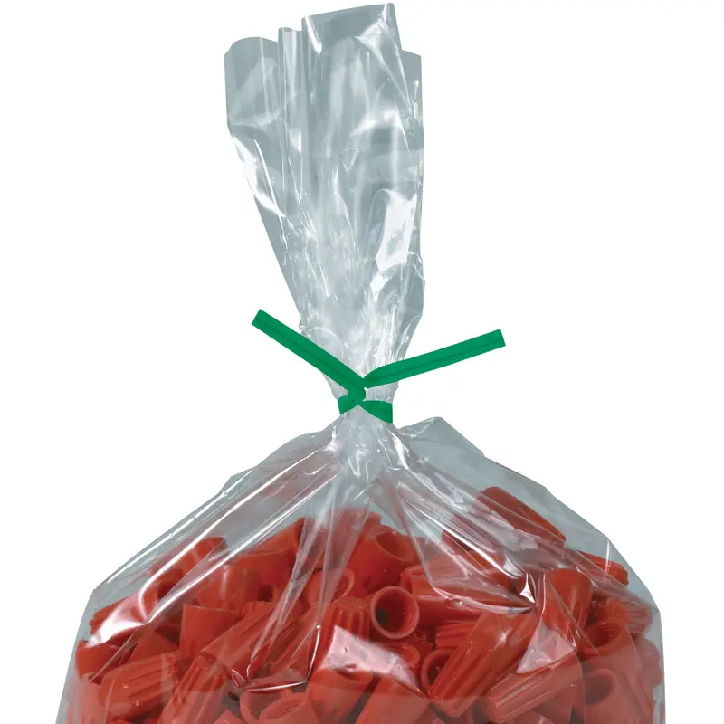 10 x 5/32 Green Plastic Twist Ties 2000/Case