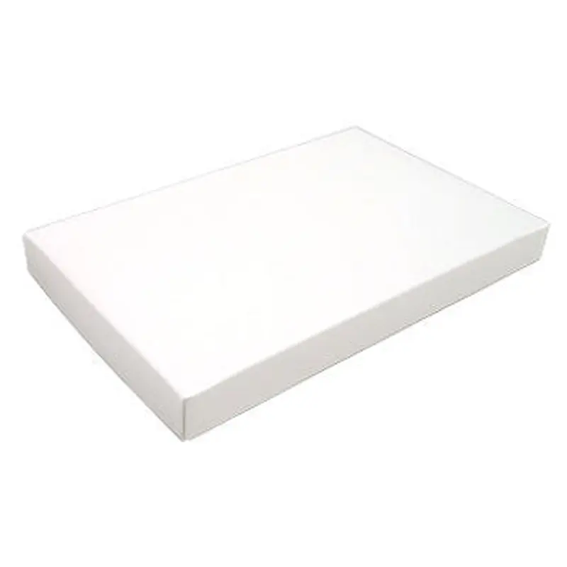 11-3/16 x 7-3/8 x 1-1/8 White 1-1/2 lb. Rectangular Candy Box LID 250/Case