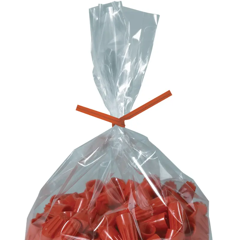 12 x 5/32 Orange Paper Twist Ties 2000/Case