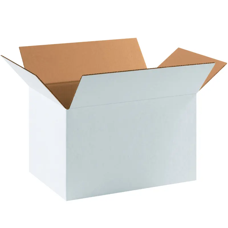 17 1/4 x 11 1/4 x 10 White Corrugated Boxes 25/Bundle