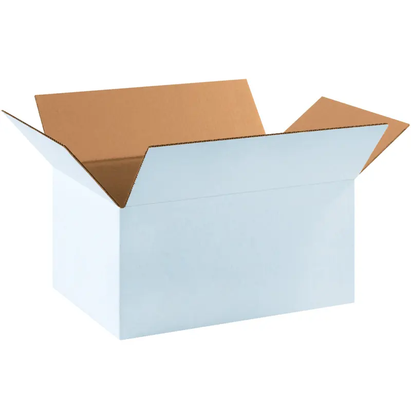 17 1/4 x 11 1/4 x 8 White Corrugated Boxes 25/Bundle