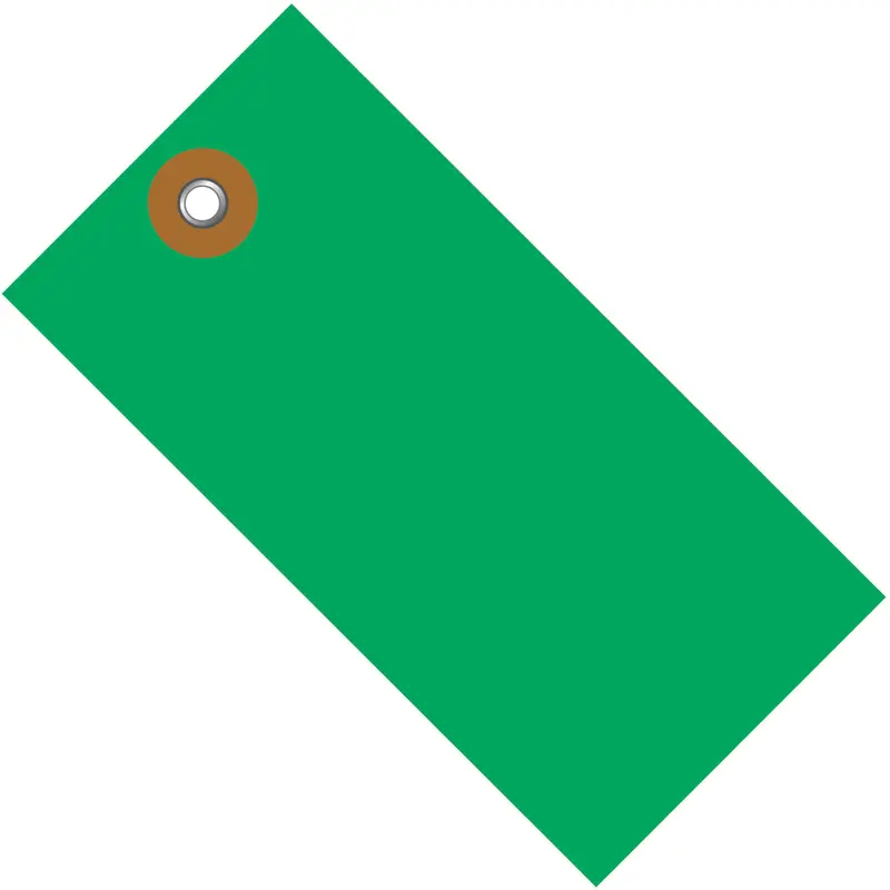 2 3/4 x 1 3/8 Green Tyvek Shipping Tag 100/Case