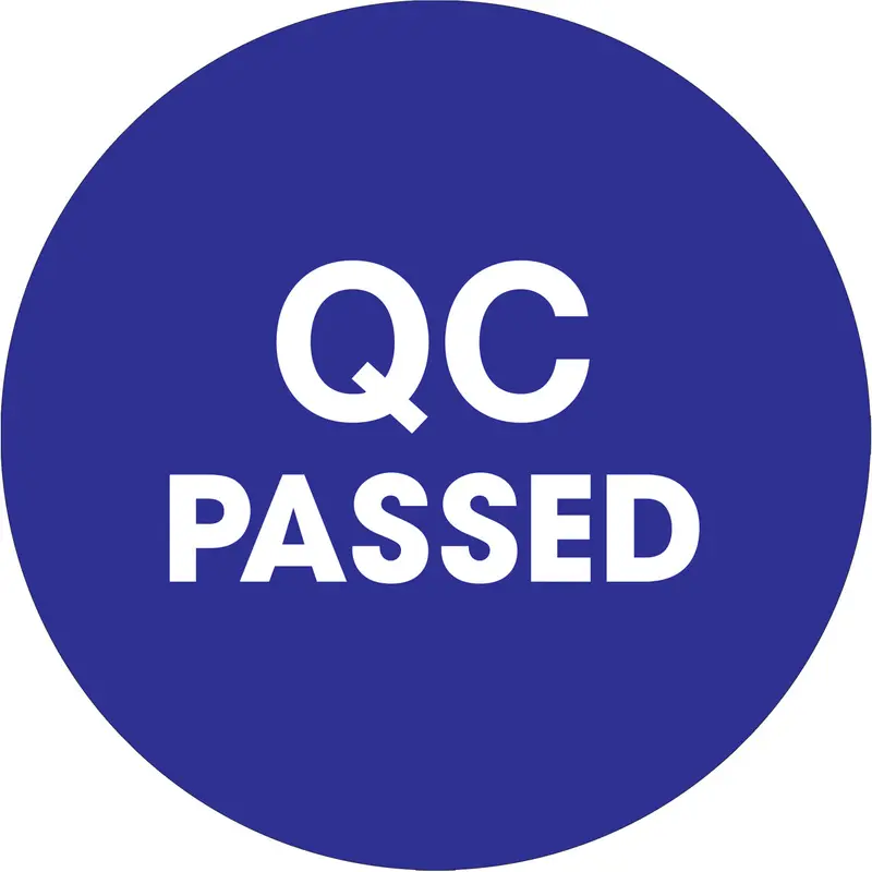 2" Circle - "QC Passed" Blue Labels 500/Roll