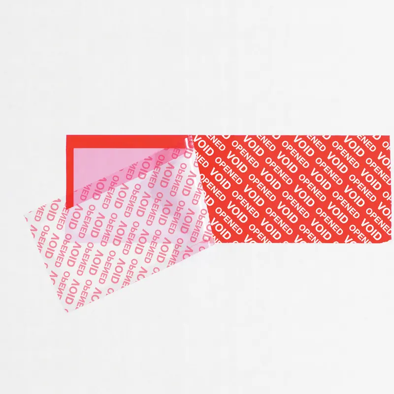 2" x 9" Red Secure Tape Strips 100/Case