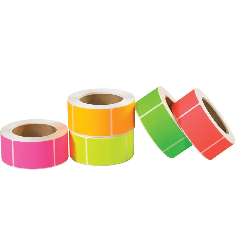 3 x 5" Fluorescent Packs Inventory Rectangle Labels 5000/Case