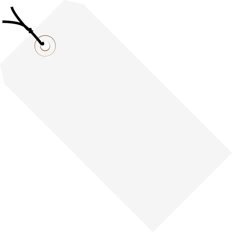 3-3/4 x 1-7/8 Pre-Strung White Tags (THICK BOARD - 13 POINT) 1000/Case