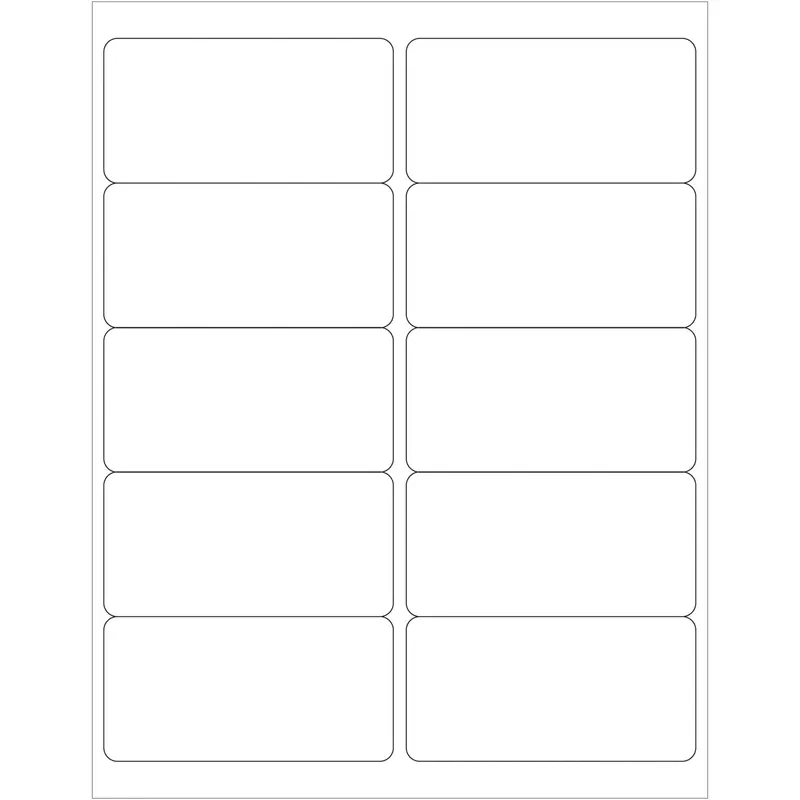 4 x 2" Opaque White Blockout Laser Labels 1000/Case
