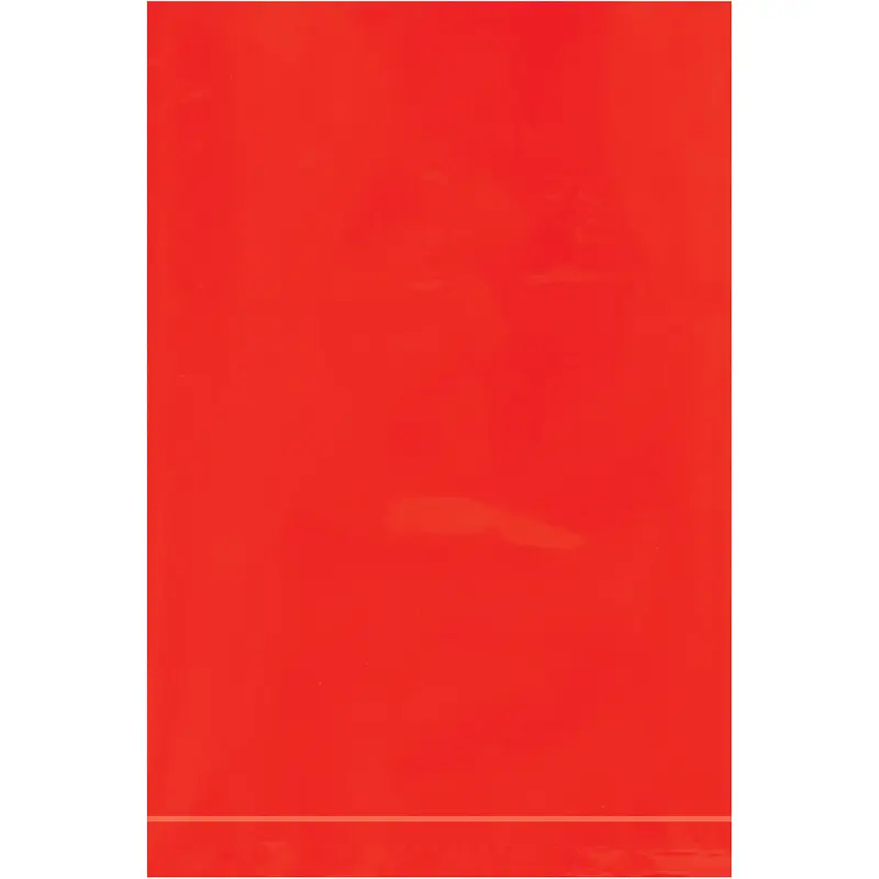 4 x 6 - 2 Mil Red Flat Poly Bags 1000/Case