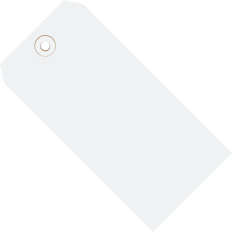4-1/4 x 2-1/8 White Tags (THICK BOARD - 13 POINT) 1000/Case