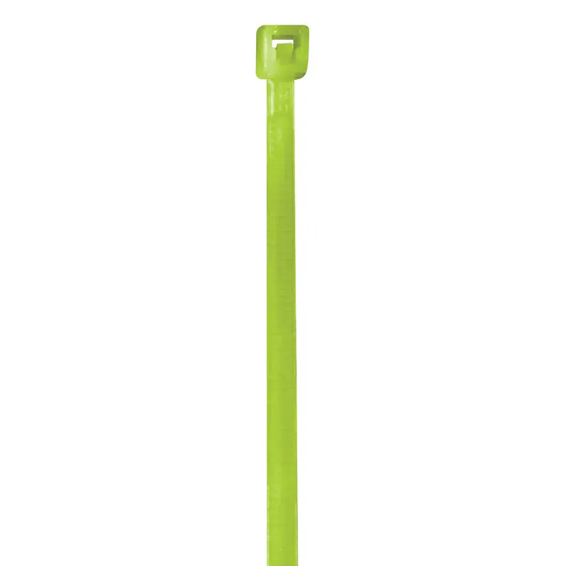 4" (18 lb Tensile) Fluorescent Green Cable Ties 1000/Case