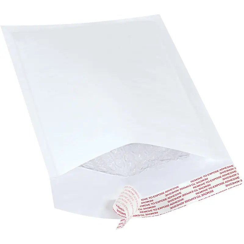 5 x 10 - #00 Self-Seal White Bubble Mailers 250/Case