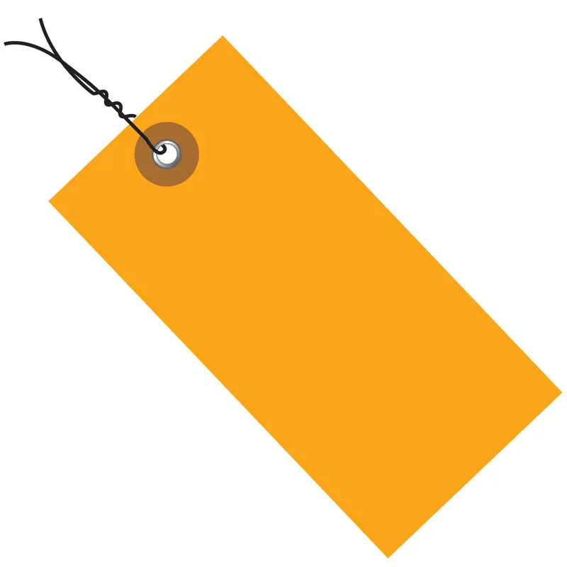 5 3/4 x 2 7/8 Orange Tyvek Pre-Wired Shipping Tag 100/Case