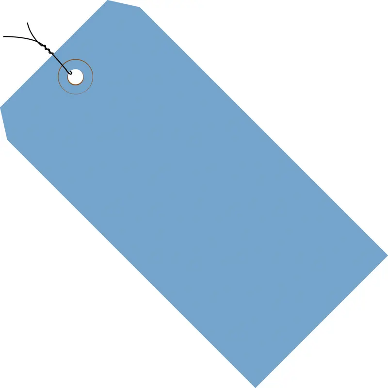 5-3/4 x 2-7/8 Pre-Wired Royal Blue Tags (THICK BOARD - 13 POINT) 1000/Case