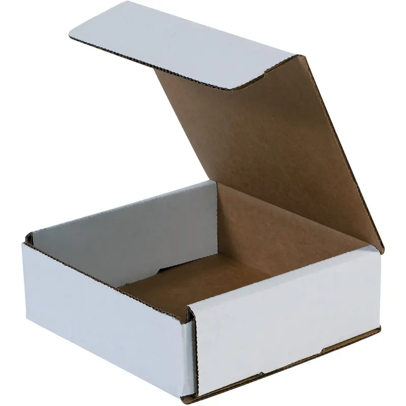 6 x 6 x 2 White Corrugated Mailers  50/Bundle
