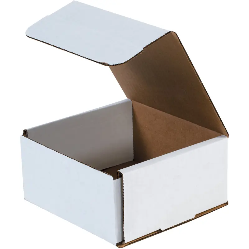 6 x 6 x 3 White Corrugated Mailers 50/Bundle