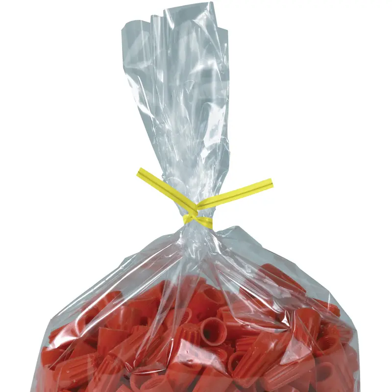 7 x 5/32 Yellow Plastic Twist Ties 2000/Case