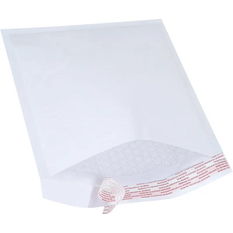 8 1/2 x 12 - #2 Self-Seal White Bubble Mailers - 25/Case