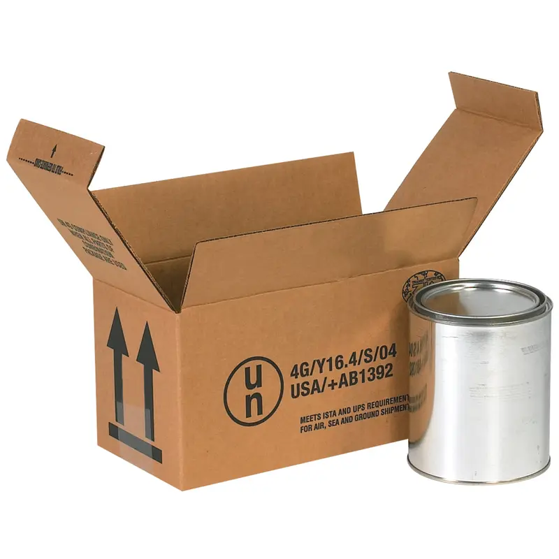9 1/2 x 4 5/8 x 5 2 - 1 Quart Haz Mat Boxes  25/Bundle