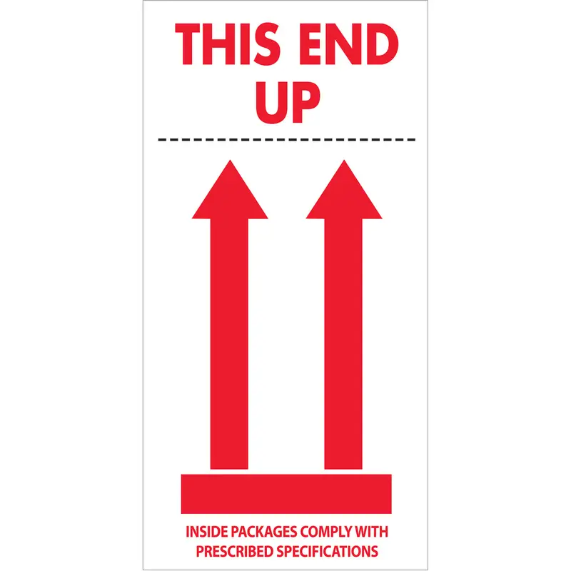 This End Up - Inside Pack Pictorial Labels (4 x 8) 500/Roll