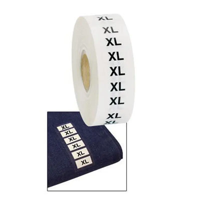 XL Wrap-Around Clothing Size Labels 500/Roll