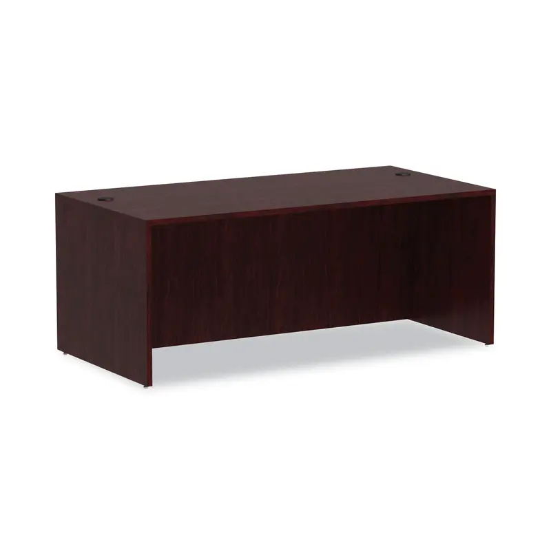 Alera Valencia Series Straight Front Desk Shell, 71" x 35.5" x 29.63", Mahogany