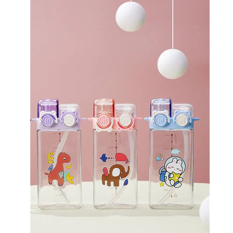 (Net) Characters Bottle - Double Drinking Cup / KN-61Dinosaur - Purple
