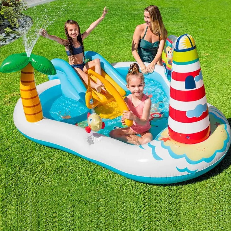 (NET) Intex  Fishing Fun Play Center Inflatable Kiddie Pool 57162NP