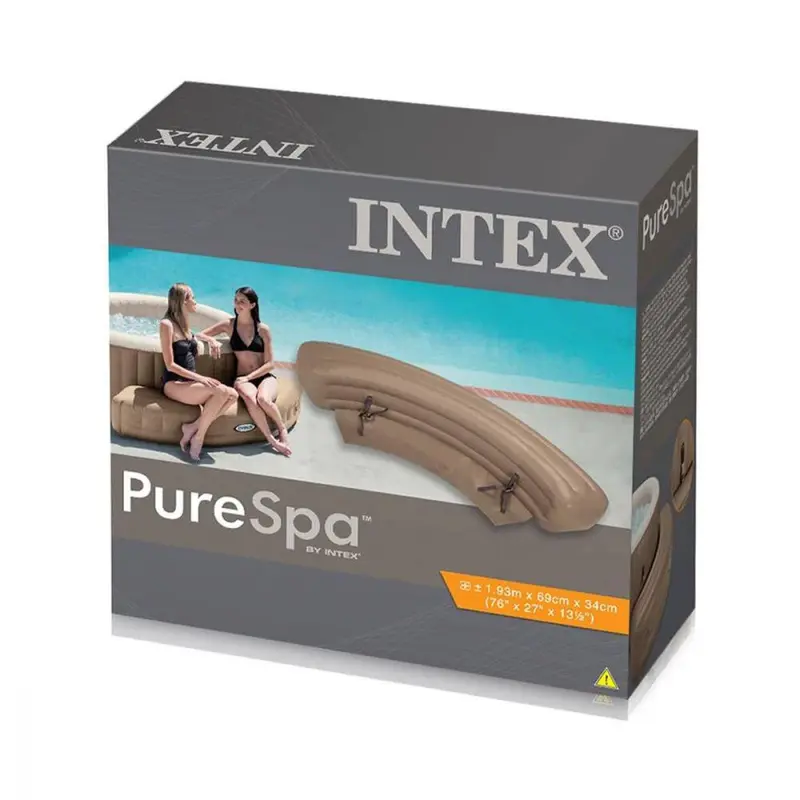 (NET) INTEX 28507 SPA Inflatable Bench Round - Beige 1.93 X 0.69 X 0.34 m