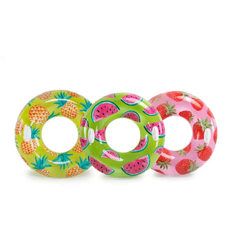 (NET) Intex 56261NP Inflatable Tropical Fruit Tube FloatStrawberry