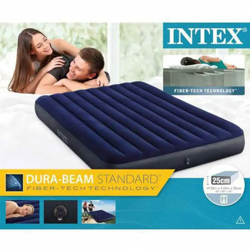 (NET) Intex Dura Beam Series Classic Downy Airbed  152x203x25 cm