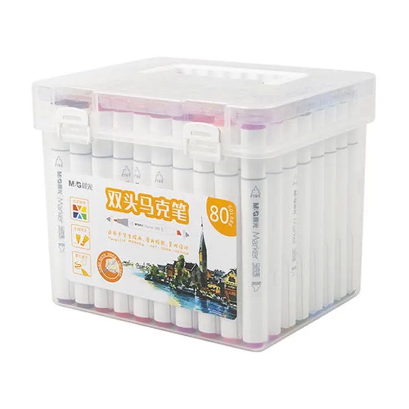 (NET) M&G Soft Brush Double-Tiptriangular Marker / 80 colors