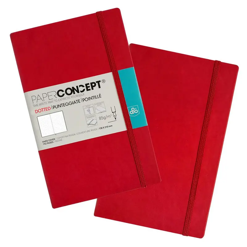 (NET) OPP Paperconcept Executive Notebook PU Hard Cover Dotted / 1321 cm