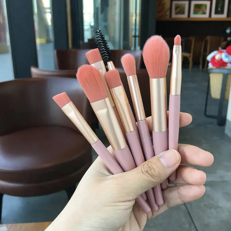 (NET)8 pcs Makeup Brushes SetBlue