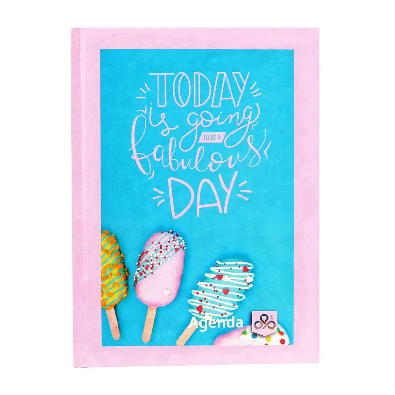 (NET) OPP Agenda Picture 70 gsm dated hard cover - 168 Sheets / 12.5 x 17 cmIce cream
