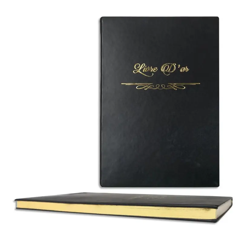 (NET) OPP Paperconcept Livre dor Notebook PU Hard Cover Plain / 2129.7 cm