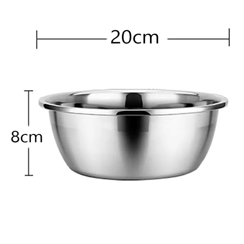 (NET) Stainless Steel Dish Meal Plate Fruit Dinner Plate serving dishes 20 CM