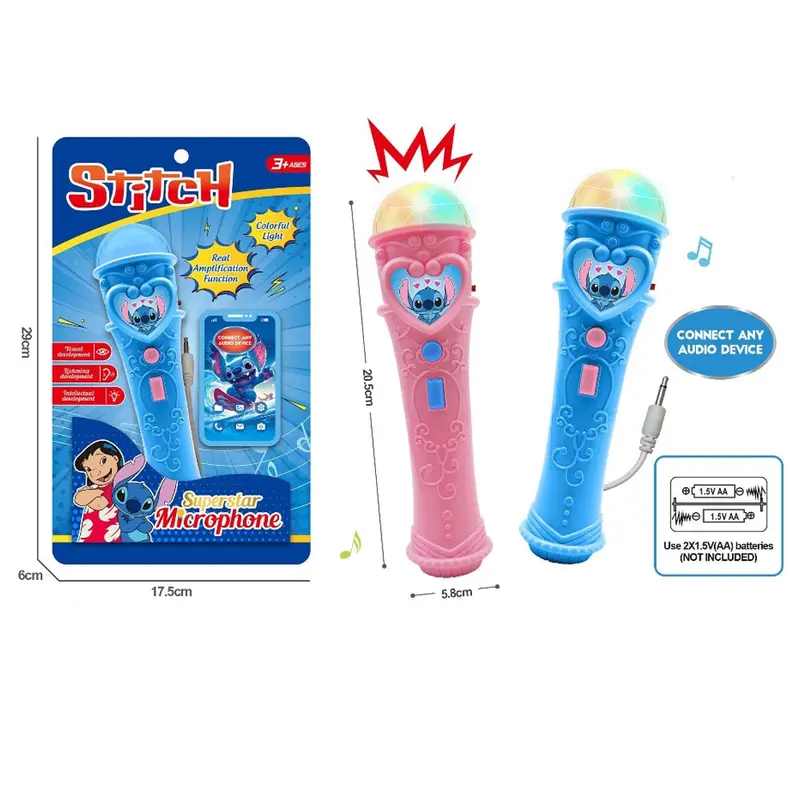 (net) Stitch Microphone With Light And MusicBlue