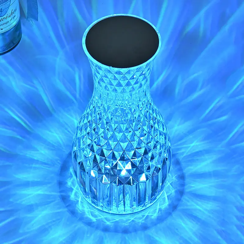 (NET) Vase Shape Atmosphere Crystal Lamp Diamond Table Lamp Home Decorations LED Lights / 75648