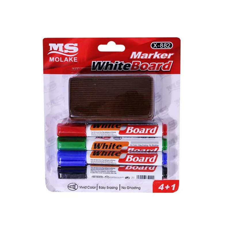 (NET) White Board Marker *4 With Eraser / KL769